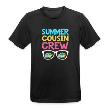 Kreuzfahrt Kreuzfahrtschiff Cousin Vetter Cousine - Männer T-Shirt atmungsaktiv - Schwarz - Vorne - AI Model Male 178 light (178cm)