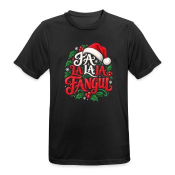 Fa La La La La Weihnachtszauber - Männer T-Shirt atmungsaktiv - Schwarz - Vorne - AI Model Male 178 light (178cm)