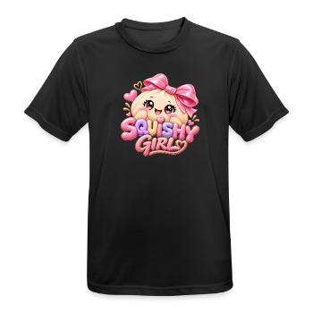 Squishy Girls Kawaii Herz Charm - Männer T-Shirt atmungsaktiv - Schwarz - Vorne - AI Model Male 178 light (178cm)