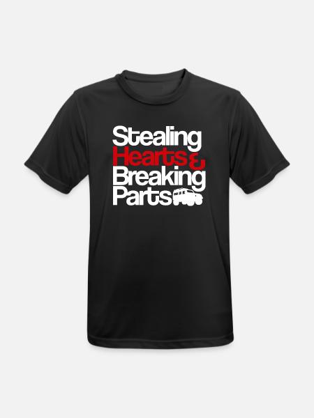 Herzen stehlen, Teile zerbrechen - Männer T-Shirt atmungsaktiv - Schwarz