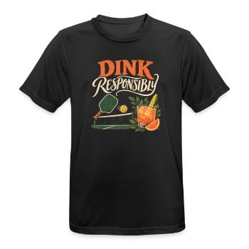 Dink Responsible Cocktail lustig - Männer T-Shirt atmungsaktiv - Schwarz - Vorne - AI Model Male 178 light (178cm)