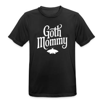 Goth-Mommy-Typografie mit Moth - Männer T-Shirt atmungsaktiv - Schwarz - Vorne - AI Model Male 178 light (178cm)