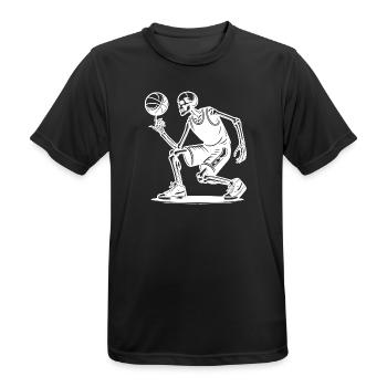Basketball Skelett Halloween Grab Spieler Team - Männer T-Shirt atmungsaktiv - Schwarz - Vorne - AI Model Male 178 light (178cm)