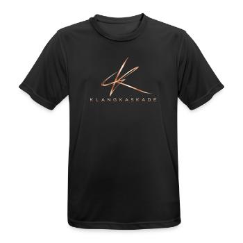 Klangkaskade – Signature Edition | Techno & DJ - Männer T-Shirt atmungsaktiv - Schwarz - Vorne - AI Model Male 178 light (178cm)