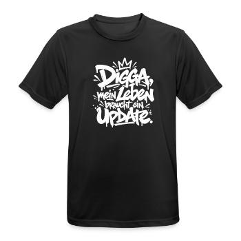Graffiti Crowned Dream - Männer T-Shirt atmungsaktiv - Schwarz - Vorne - AI Model Male 178 light (178cm)