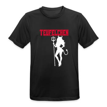 Teufelchen  - Männer T-Shirt atmungsaktiv - Schwarz - Vorne - AI Model Male 178 light (178cm)