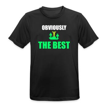 Offensichtlich das Beste - Männer T-Shirt atmungsaktiv - Schwarz - Vorne - AI Model Male 178 light (178cm)
