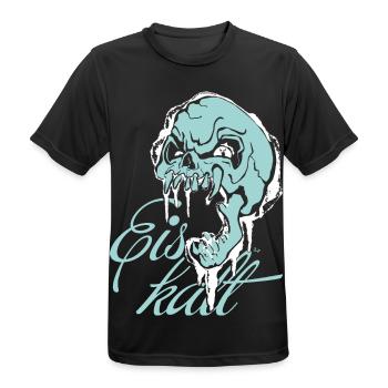 Skelett Eiskalt Blau - Männer T-Shirt atmungsaktiv - Schwarz - Vorne - AI Model Male 178 light (178cm)