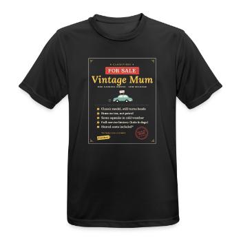 Vintage-Mama zum Verkauf lustiges Mama-Geschenk-T-Shirt - Männer T-Shirt atmungsaktiv - Schwarz - Vorne - AI Model Male 178 light (178cm)