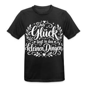 Das Glück liegt in Kleinen Dingen - Männer T-Shirt atmungsaktiv - Schwarz - Vorne - AI Model Male 178 light (178cm)