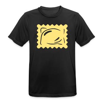 Pasta Nudeln Ravioli Italien Geschenk Weihnachten - Männer T-Shirt atmungsaktiv - Schwarz - Vorne - AI Model Male 178 light (178cm)