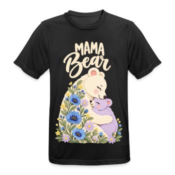Süßes Kornblumen-Geschenk für Mama Mama Bär - Männer T-Shirt atmungsaktiv - Schwarz - Vorne - AI Model Male 178 light (178cm)