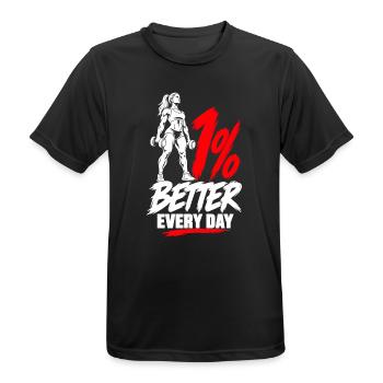 Fitnessstudio-Motivation für Mädchen - Männer T-Shirt atmungsaktiv - Schwarz - Vorne - AI Model Male 178 light (178cm)