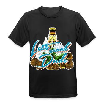 Let's Crack Dude lustiger Nussknacker-Feiertagshumor - Männer T-Shirt atmungsaktiv - Schwarz - Vorne - AI Model Male 178 light (178cm)
