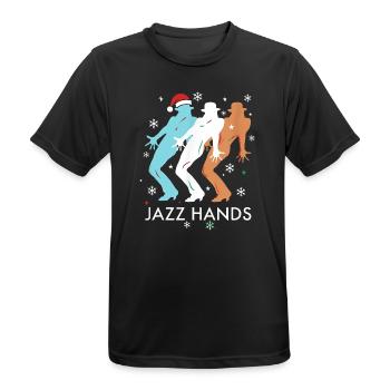 Jazz Hands Jazz Dance Tänzer Weihnachten - Männer T-Shirt atmungsaktiv - Schwarz - Vorne - AI Model Male 178 light (178cm)
