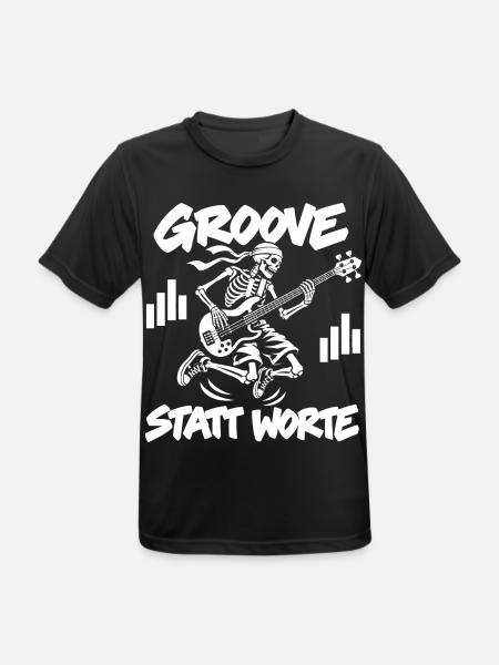 Groove statt Worte - Männer T-Shirt atmungsaktiv - Schwarz