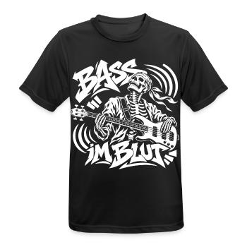 Bass im Blut - Männer T-Shirt atmungsaktiv - Schwarz - Vorne - AI Model Male 178 light (178cm)