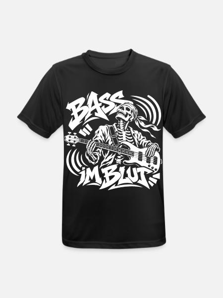 Bass im Blut - Männer T-Shirt atmungsaktiv - Schwarz