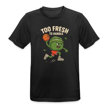 Too fresh to handle - Männer T-Shirt atmungsaktiv - Schwarz - Vorne - AI Model Male 178 light (178cm)
