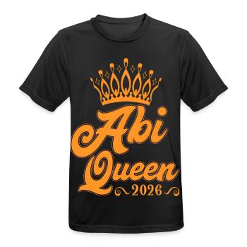Abiturienten Queen Abiturientin - Männer T-Shirt atmungsaktiv - Schwarz - Vorne - AI Model Male 178 light (178cm)