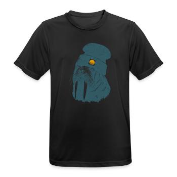 Walross Meer Küstenkind Outdoor - Männer T-Shirt atmungsaktiv - Schwarz - Vorne - AI Model Male 178 light (178cm)