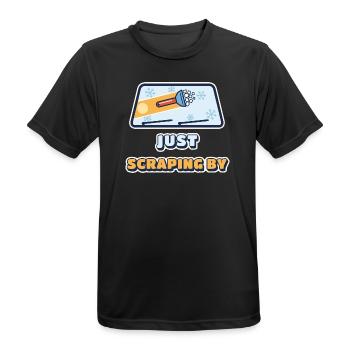 Ich komme gerade so über die Runden - Männer T-Shirt atmungsaktiv - Schwarz - Vorne - AI Model Male 178 light (178cm)