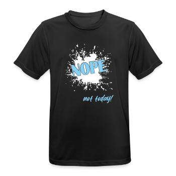 NOPE Not Today  - Männer T-Shirt atmungsaktiv - Schwarz - Vorne - AI Model Male 178 light (178cm)