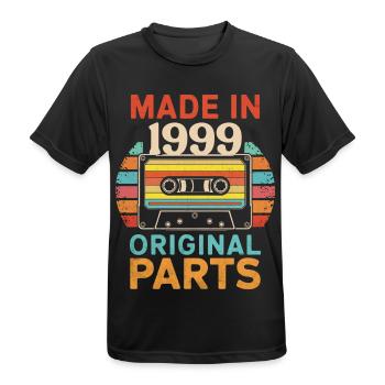 1999 Geburtstag Original 90er 80er Kassettenband Retro - Männer T-Shirt atmungsaktiv - Schwarz - Vorne - AI Model Male 178 light (178cm)