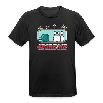 Spare Me Retro Bowling - Männer T-Shirt atmungsaktiv - Schwarz - Vorne - AI Model Male 178 light (178cm)