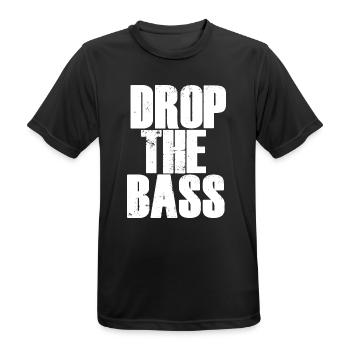 Lass den Bass fallen - Männer T-Shirt atmungsaktiv - Schwarz - Vorne - AI Model Male 178 light (178cm)