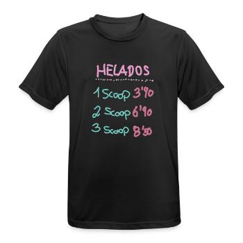 Eis speiseeis - Männer T-Shirt atmungsaktiv - Schwarz - Vorne - AI Model Male 178 light (178cm)