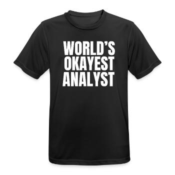 Der beste Analyst der Welt Humor - Männer T-Shirt atmungsaktiv - Schwarz - Vorne - AI Model Male 178 light (178cm)
