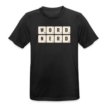 Word Nerd Letter Flieses Board Game Lover - Männer T-Shirt atmungsaktiv - Schwarz - Vorne - AI Model Male 178 light (178cm)