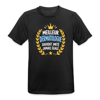 Bester humorvoller Dermatologe - Männer T-Shirt atmungsaktiv - Schwarz - Vorne - AI Model Male 178 light (178cm)