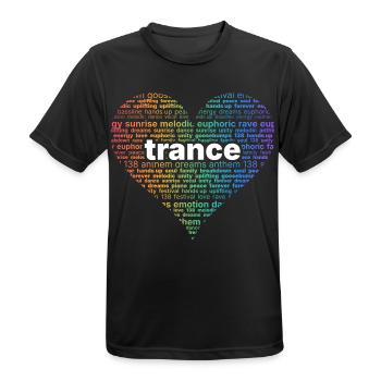 Tranceherz – Worte der Euphorie - Männer T-Shirt atmungsaktiv - Schwarz - Vorne - AI Model Male 178 light (178cm)