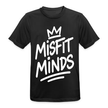 Misfit Minds Spruch - Männer T-Shirt atmungsaktiv - Schwarz - Vorne - AI Model Male 178 light (178cm)