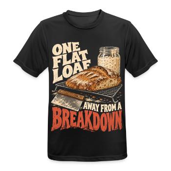 Sauerteig Bäcker Brot Backen - Männer T-Shirt atmungsaktiv - Schwarz - Vorne - AI Model Male 178 light (178cm)