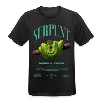 Green Tree Python Modern Reptile Keeper Streetwear - Männer T-Shirt atmungsaktiv - Schwarz - Vorne - AI Model Male 178 light (178cm)