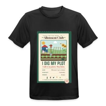 Ich freue mich über das Gärtnergeschenk meines Parzellen-Allotment Clubs. - Männer T-Shirt atmungsaktiv - Schwarz - Vorne - AI Model Male 178 light (178cm)