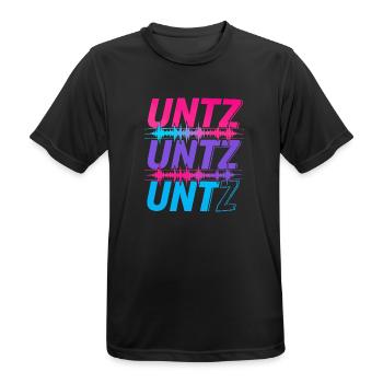 UNTZ UNTZ UNTZ Techno Raver Goa Trance Festival - Männer T-Shirt atmungsaktiv - Schwarz - Vorne - AI Model Male 178 light (178cm)