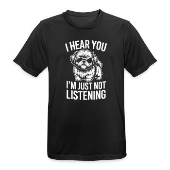 Shih Tzu Spruch Hunde Lustiges Shih Tzu Geschenk - Männer T-Shirt atmungsaktiv - Schwarz - Vorne - AI Model Male 178 light (178cm)