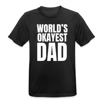 Der beste Vater der Welt – lustiges Zitat - Männer T-Shirt atmungsaktiv - Schwarz - Vorne - AI Model Male 178 light (178cm)
