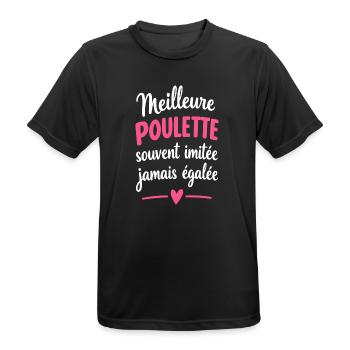 Bestes Mädchen aller Zeiten - Männer T-Shirt atmungsaktiv - Schwarz - Vorne - AI Model Male 178 light (178cm)