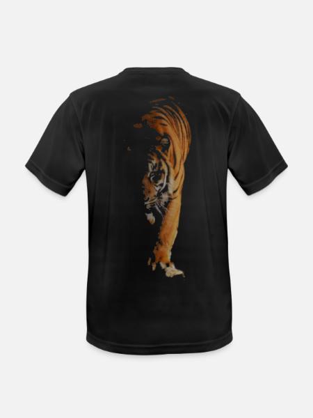 Tiger - Männer T-Shirt atmungsaktiv - Schwarz