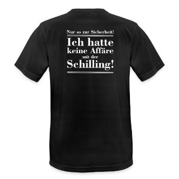 ich hatte nie was mit der Schilling - Männer T-Shirt atmungsaktiv - Schwarz - Hinten - AI Model Male 178 light (178cm)