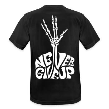 never give up ! halloween Lebe lang und in Frieden - Männer T-Shirt atmungsaktiv - Schwarz - Hinten - AI Model Male 178 light (178cm)