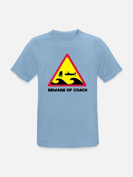Beware Of Coach - Opti Edition - Männer T-Shirt atmungsaktiv - Himmelblau