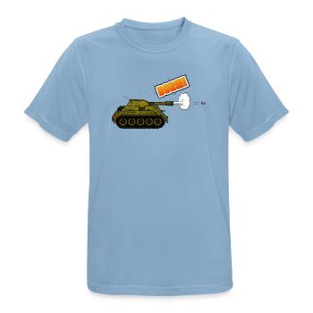 Panzer - Boom - Männer T-Shirt atmungsaktiv - Himmelblau - Vorne - AI Model Male 185 dark (185cm)