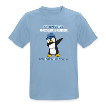 Großer Bruder Kleine Schwester Dabbing Pinguin Dab - Männer T-Shirt atmungsaktiv - Himmelblau - Vorne - AI Model Male 185 dark (185cm)