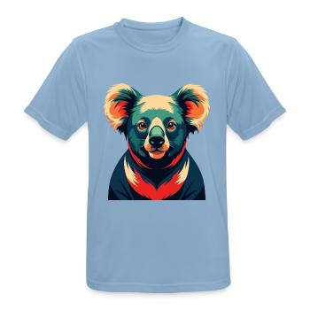 Koala Zeichentrickfigur Buntes Haustier Tier - Männer T-Shirt atmungsaktiv - Himmelblau - Vorne - AI Model Male 185 dark (185cm)